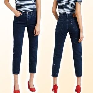 LEVI'S Premium Wedgie Fit Button Fly Taper Jean Sz 26 Intergalactic Acid